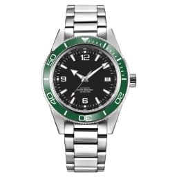 Gustom Logo Automatic Mechanical Men Watch 41mm NH35 Movement Sapphire Steel Strap Watch Waterproof Luminous 90 Ring Corgeut