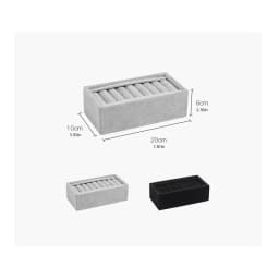 Velvet Stackable Jewelry Display Tray Grid Slot Design Pallet Portable Organizer Rings Earrings Rectangular Drawer Storage Plate