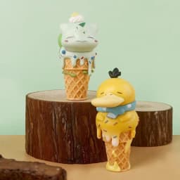 Anime Pok é Mon Ice Cream Cone Series Blind Box Psyduck Gengar Action Figure Cute Doll Model Toy Desktop Ornament Gift For Fans