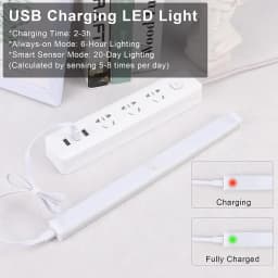 Night Lamp With Motion Sensor Usb Rechargeable Wireless LED Magnetic Light Strip For Bedroom Kitchen Bedside Cabinet Lights