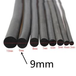 5M EPDM Rubber Foam Sealing strip Round shape solid Sponge tape high density O type Soundproof Weatherstrip Hardware Accessories