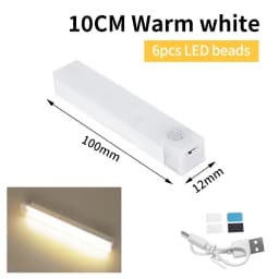 Motion Sensor Light Wireless LED Night Light USB Rechargeable Night Lamp Cabinet Wardrobe Lamp Under Backlight For Wardrobe Led