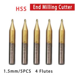 CHSYX High Quality 1.0-3.0mm HSS Titanium End Milling Cutter Engraving Edge Cutter CNC Bits End Mill for Key Cutting Machine