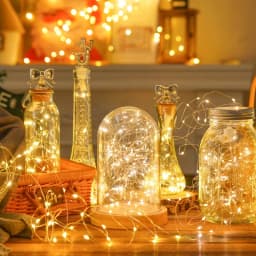 1-10Pcs String Fairy Lights 10/20/30/50LED Silver Copper Wire Battery Powered Lights for Wedding Party Christmas Decor
