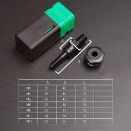 M3 M4 M6 M8 M10 M12 Mandrel Riveter Machine Threaded Mandrel Rivet Nut Adapter Pull Rod Riveter Riveting Heads Rivnut Tool