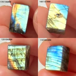 Wholesale Natural Stone Loose Beads Irregular Shape Bead Blue Purple Labradorite Cabochon 2-4Pcs/Lot