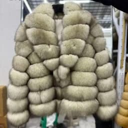 Real Fox Fur Turn-down Colla Coat With Genuine Leather Wholeskin Natural Fox Fur Jacket Outwear Luxury Women Winter New