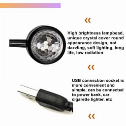 10 Modes Voice Control USB Colorful Projector Lamp Home Decor Night Light DC 5V Portable Atmosphere Light Photography Neon Light
