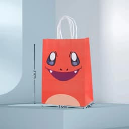 Pokemon Gift Bags Pikachu Hand-held Paper Packing Treat Bag Anime Kraft Paper Bag Gift Packaging Party Festive Party Supplies