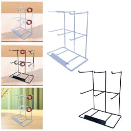 Jewelry Show Stand 2 Tier Decorative Multifunctional Earring Hanging Organizer for Keychains Pendant Bracelet Hairbands Shows