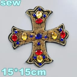 Embroidery Sequined Alphabet Pearl Letter Cross Patch,sequins Heart Beaded Eye Patches Badges Appliques for Clothing WF2210252