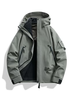 Men's 3-in-1 Jacket with Removable Fleece Liner, Waterproof Windproof Coat for Hiking, Camping, Travel and Daily Outdoor Use