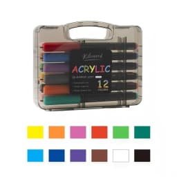 High Grade Acrylic Marker Set with Direct Liquid Soft Brush Tip, Rich Color for Art Creation & DIY Projects