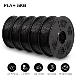 SUNLU 5KG PLA Plus/Clear/AntiString Filament 1.75mm 1kg Spool (2.2lbs) Neatly Wound Filament Fit Most FDM Printer