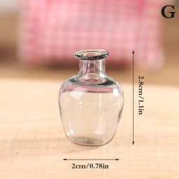 24 Styles 1/12 Miniature Dollhouse Glass Vase Mini Flower Vase for Doll House Decoration Accessories
