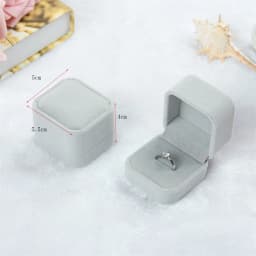 10pcs Felt Fabric Ring Box Jewelry Packaging Box Diamond Ring Earrings Storage Box Jewelry Gift Packaging Box 5.5X5X4cm