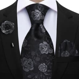 Peacock Blue Floral Print 2-Piece Tie & Pocket Square Set for Men Wedding Business Casual Stylish Accessories