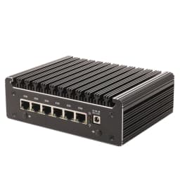 Solid Fanless Mini PC Firewall Intel N100 Pentium Gold 8505 7505 6305 6x2.5G LAN DDR5/DDR4 NVMe/SATA Proxmox/pfSense Home Server