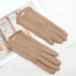 Women Autumn Winter Keep Warm Touch Screen Thin Cashmere Solid Simple Gloves Cycling Drive Suede Fabric Elegant Windproof