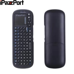 IPazzPort 2.4G Mini Wireless Keyboard with Touchpad Mouse Combo, Handheld Portable for Tablet/Laptop/Notebook/ Android TV Box/PC