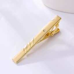 1Pcs Fashion Tie Clip for Men Copper Simple Bar Clasp Practical Mens Classic Tie Clips Clamp Pin Jewelry Necktie Wedding Gift