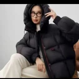 Jacket Korean Thickened Puff Feather Cotton Jacket Women Winter New Loose Warm Fashion Zipper Hooded