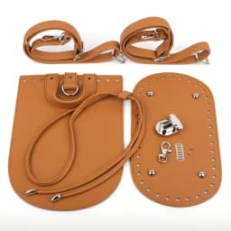 Handmade DIY Leather Bag Bottom Handbag Woven Set Shoulder Strap Crossbody Handle Crochet Bags Knitting Hardware Accessories