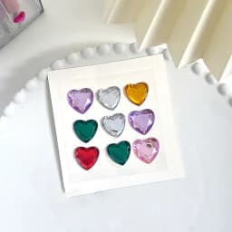 Stationery Phone Laptop 3D Crystal Diamond Sticker Love Heart Rhinestone Bling Decorative Sticker DIY Children Toys