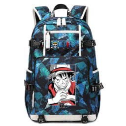 Anime Luffy Print Casual School Backpack Large Capacity Student Bookbag for Boys and Girls Travel Sport