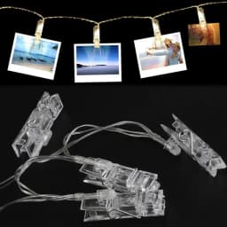 3m 20 LED Fairy String Lights with Photo Clips Card Holder Garland Lamp for Christmas Wedding Party Decorations