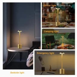 Portable LED Cordless Touch Table Lamps Rechargeable Desk Lamp 3Colors Adjustable Bedside Creative Ambient Light for Room Decor