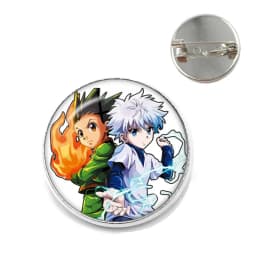 Anime Hunter x Hunter Hisoka Testing Glass Dome Pin Badge Cosplay Kurapika Killua Zoldyck GON·FREECSS Number Brooch Gift