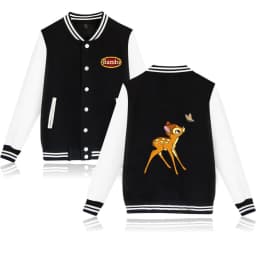 Bambi Varsity Baseball Bomber Jacket Men Women Hip Hop Harajuku Jackets Kids Boys Girls Single Coats