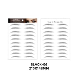 Brown Eyebrows Makeup Tattoo Sticker Water-based Hair-liked Waterproof Long Lasting False Stickers for Brow Grooming Shaping