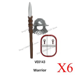 Medieval Military Castle Black Hawk Knight Building Blocks Gothic Cavalry Armor Shield Axe Soldier Figure Accessories Bricks Toy