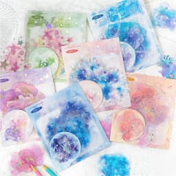 Watercolor spatter Sticker Pack Journaling School Accessories DIY Decorative Scrapbook Color Label Sticker Aesthetic Stationery