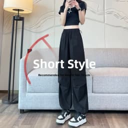 White Quick Dry Women's Summer Pants High Waist Cuffed Thin Wide Leg Harlan Sport Workwear Trousers Comfortable Casual Pants