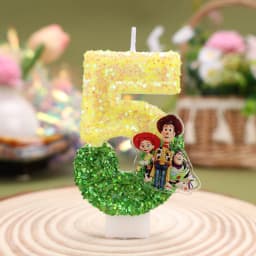 Hot Cute Cartoon T-O-Y Story Digital Candle Numbers 0-9 Kids Birthday Cake Decoration Cartoon Party Supplies Accessory