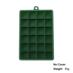 With Lid / No Lid 24-Hole Silicone Ice Tray Square Box Auxiliary Food Puree Cheese Jelly Mold Bar Kitchen Tool Cocktail Cube