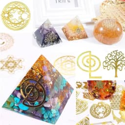 A52E Copper Orgonite Sticker Copper Sticker Simulation Resin Decorative Sticker DIY Pyramid Epoxy Resin Crafts for DIY Crafts