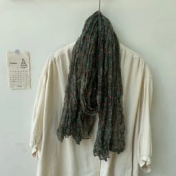 Spring and Autumn New Crumpled Small Floral Scarf Retro Mori Pastoral Silk Shawl Fashion Trend