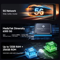 Ulefone Armor 25T Pro 5G Rugged Phone 33W 50MP+64MP NFC Waterproof Smartphone Android 14 ROM 256GB