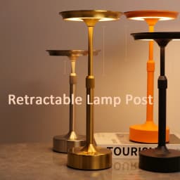 Aluminum Alloy Rechargeable Touch Table Lamp Telescopic Decorative Lamp LED Night Light Infinite Dimming Atmosphere Bedside Lamp