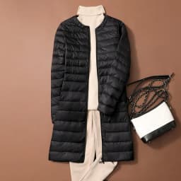 Lightweight Puffer Jaet Women's Mid-Length Autumn Winter New round Ne Long Korean Sle Coat No Collar Inner Trendy