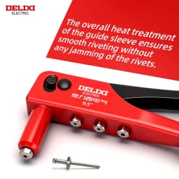 Heavy-Duty Hand Riveter,High-Lever Labor-Saving Design,Manual Tool for Fastening&Riveting Metal Sheets and Pipes,DELIXI ELECTRIC