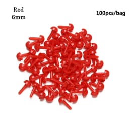 100Pcs Safety Oval Nose Plastic Stuffed Doll Eyes 3mm/4mm/5mm/6mm Plush Doll Eyes Safety Round Nose Animals Noses Accessories