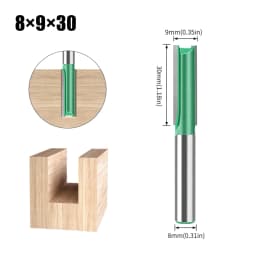 3mm-20mm Diameter 8mm Shank Straight Bit Tungsten Carbide Single Double Flute Router Bit Wood Milling Cutter For Woodwork Tool