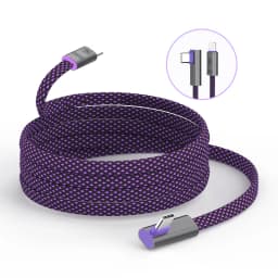 90° Elbow Fast Charging Game Cable PD 240W USB C to Type C Charge Cord 480 Mbps Data Transfer Cable for Phone Laptop Samsung