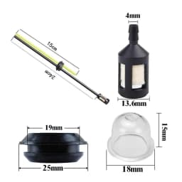 2 Set Fuel Line Hose Tubes Trimmer Cutter Fuel Line Filter Hose Pipe Tank Kit String Trimmer Accessories New
