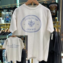 90s Du Cap Eden Rock Rare Washed White T-Shirt Men's Summer Cotton Print Casual Sports Short Sleeve Tee